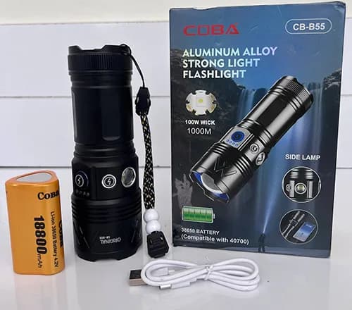 چراغ قوه پلیسی شارژی کوبا COBA مدل CB-B55 — تصویر ۳