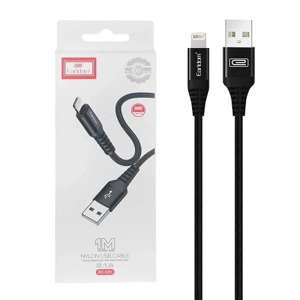 کابل لایتنینگ فست شارژ 2.1 آمپر ارلدام EC-121i طول 1 متر اصلی