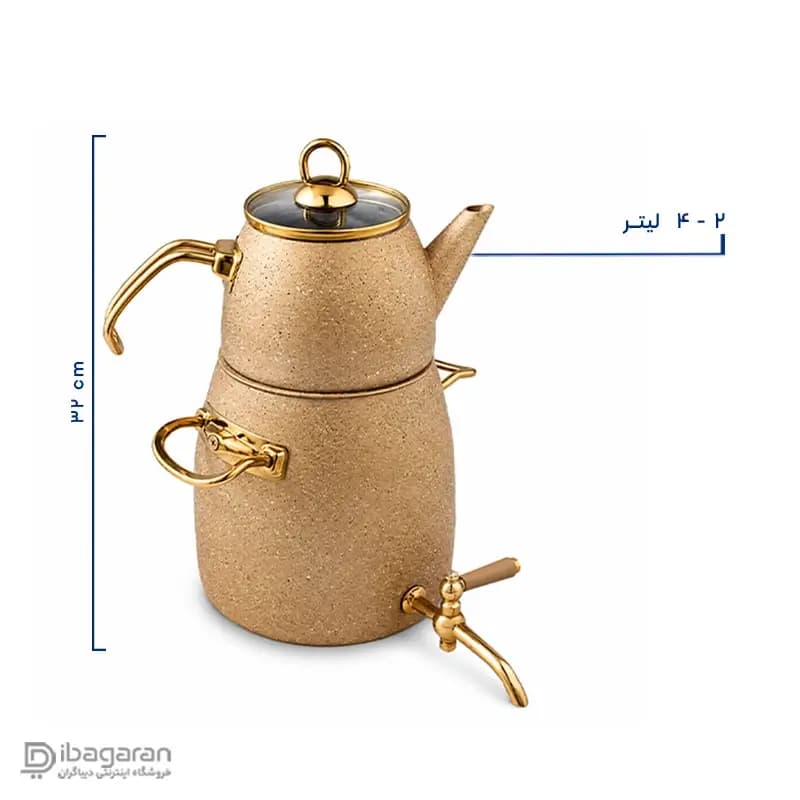 کتری شیردار و قوری گرانیتی ریور — تصویر ۲