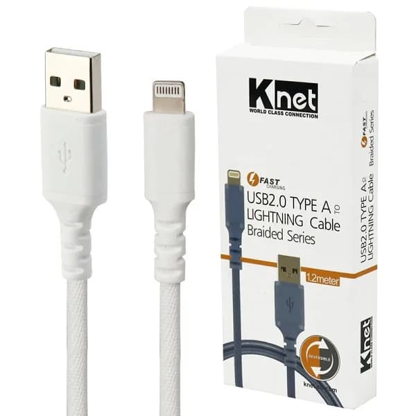 کابل آیفونی فست شارژ K-net K-CULB2012 1.2m اصلی
