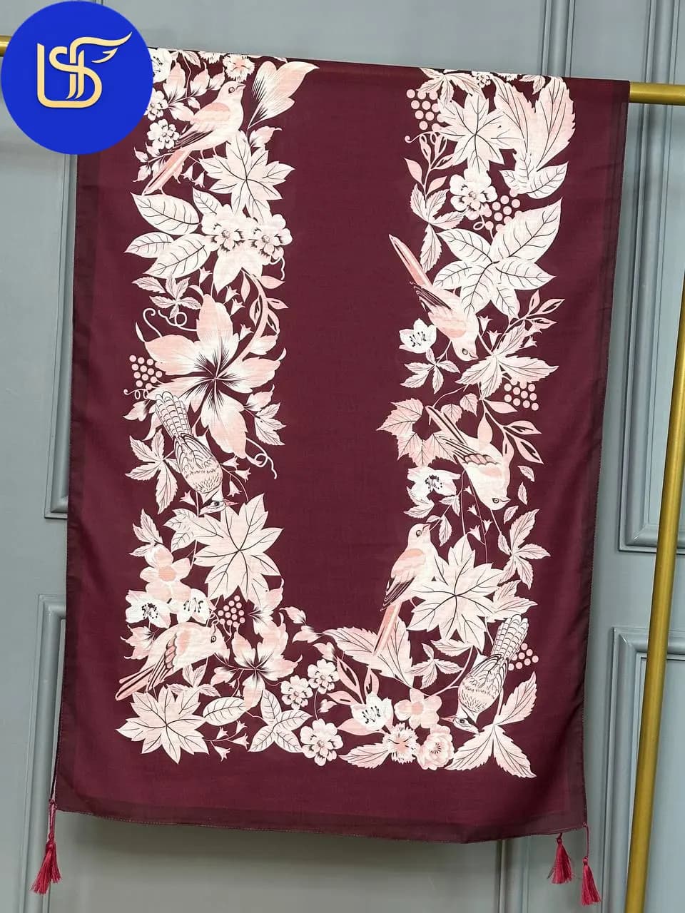 ست شال و کیف آیلی سرخابی — تصویر ۴