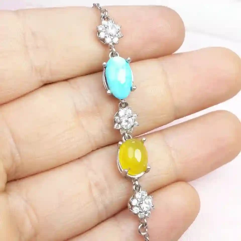 دستبند نقره زنانه شرف الشمس کد ۳۱۰