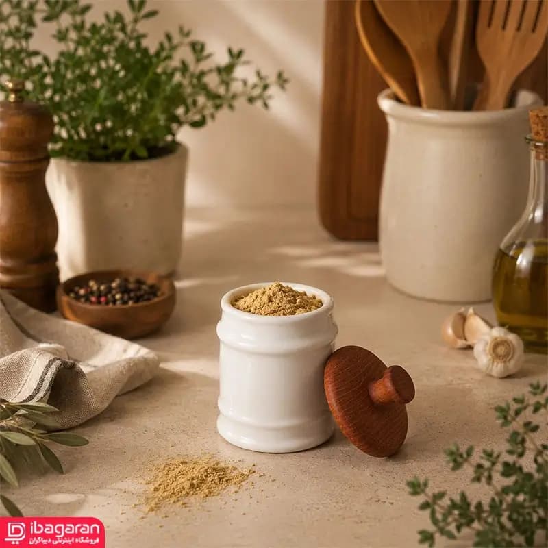 جا ادویه تک سرامیکی طرح بشکه کارولین مدل 268