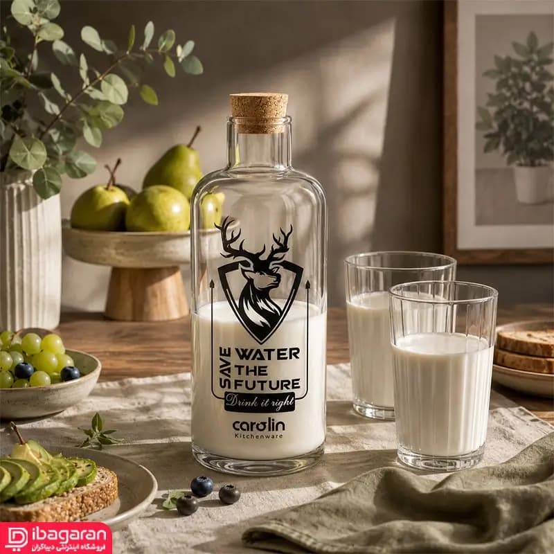 بطری آب شیشه ای کارولین مدل آیدا 324