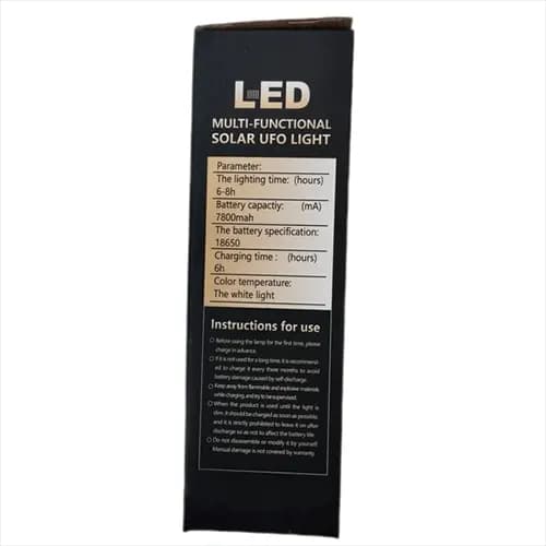 چراغ شارژی خورشیدی 1000 وات N-LIGHT مدل K200 — تصویر ۷