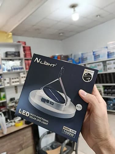 چراغ شارژی خورشیدی 1500 وات N-LIGHT مدل K300 — تصویر ۶