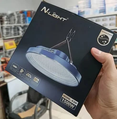 چراغ شارژی خورشیدی 1500 وات N-LIGHT مدل K300 — تصویر ۸