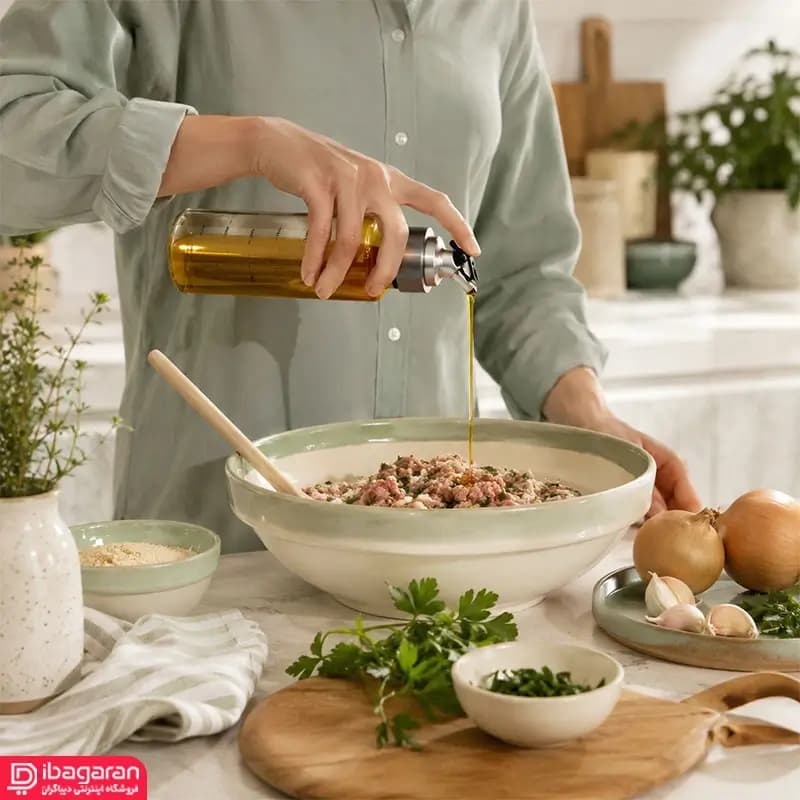 روغن ریز شیشه ای 2 عددی درب دار شرلی مدل 614 — تصویر ۶