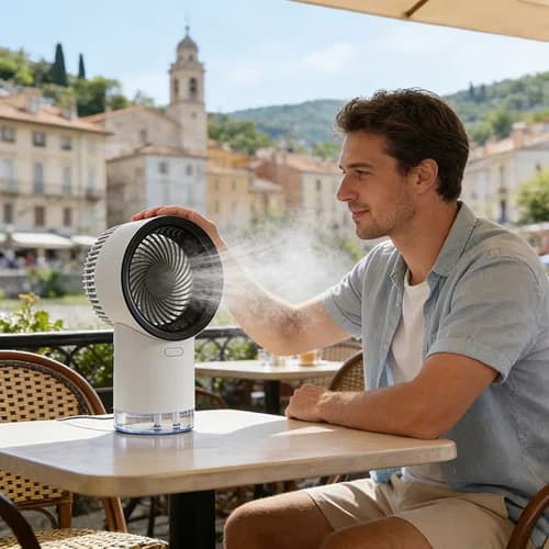 پنکه خنککننده و مهپاش رومیزی مدل Air cooler fan 365 — تصویر ۶
