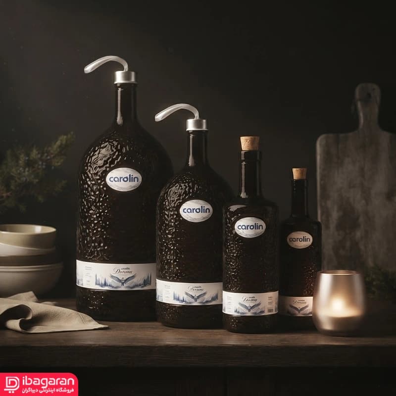 بطری آبغوره شیشه ای کارولین مدل dona