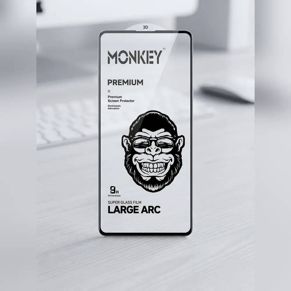 گلس محافظ صفحه MONKEY PREMIUM مدل ضد خش 9H مناسب برای مدل گوشی‌ شیائومی note 8 pro