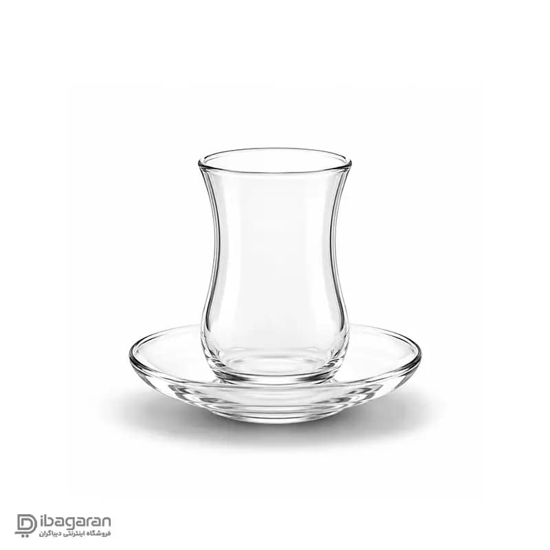 استکان نعلبکی بلور 6 عددی پاشاباغچه مدل آسکدار 97177 — تصویر ۴