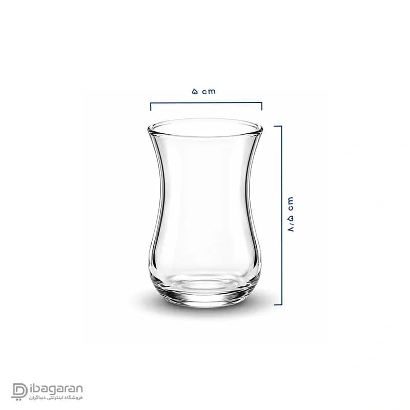 استکان نعلبکی بلور 6 عددی پاشاباغچه مدل آسکدار 97177 — تصویر ۲