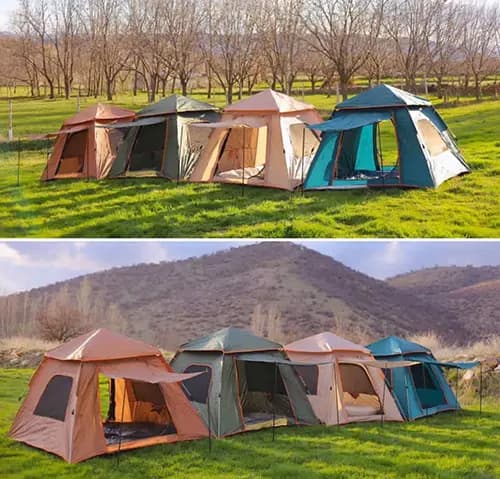چادر مسافرتی اتوماتیک 8 نفره سایبان‌دار — تصویر ۳