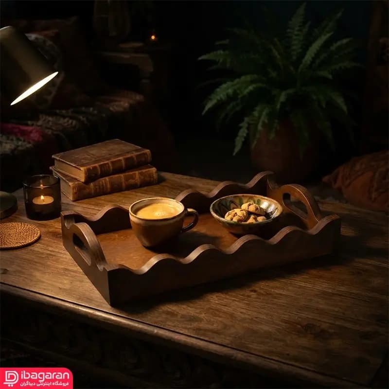 سینی تمام چوب دالبری ایندو وود — تصویر ۶