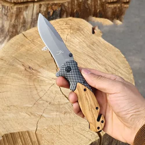 چاقوی جیبی کارتر دار برونینگ BROWNING مدل X50 — تصویر ۴