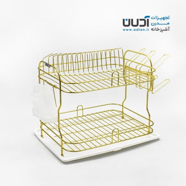 آبچکان رومیزی بزرگ استیل با جاقاشقی و جالیوانی طلایی – دلسا