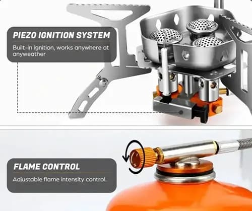 سرشعله شلنگدار ۳ شعله کمپسور | Campsor 3-Burner Hose Stove — تصویر ۶