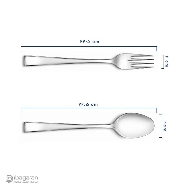 سرویس 12 پارچه قاشق و چنگال استیل ریور مدل 8348 — تصویر ۲
