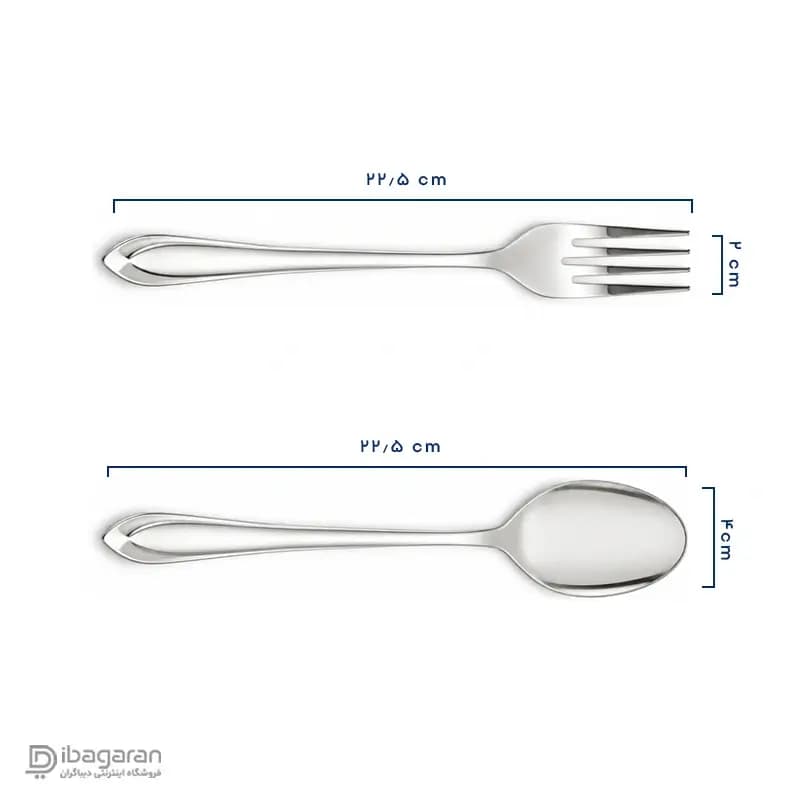ست 12 پارچه قاشق و چنگال استیل ریور مدل 8346 — تصویر ۲