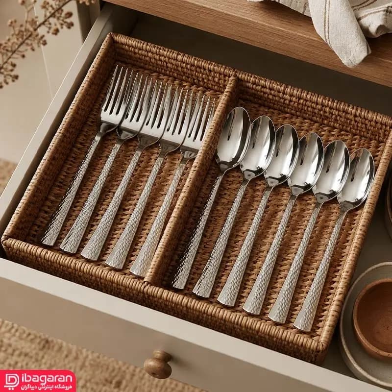 سرویس 12 پارچه قاشق و چنگال استیل ریور مدل 8343