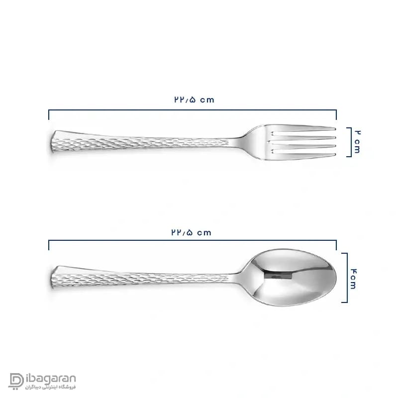 سرویس 12 پارچه قاشق و چنگال استیل ریور مدل 8343 — تصویر ۲
