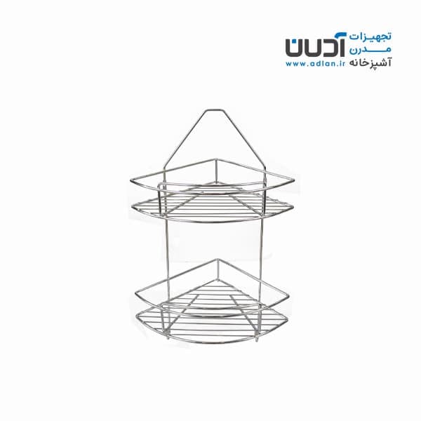 کنج حمام دو طبقه آویز استیل – آهیل — تصویر ۲