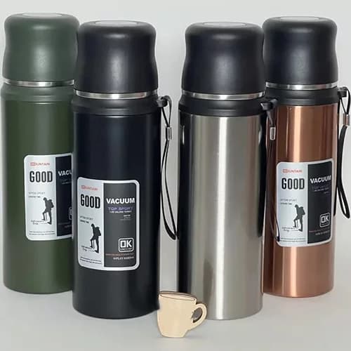 فلاسک استیل کوهنوردی GOOD ظرفیت ۸۰۰ میلی لیتر مونتاین MOUNTAIN
