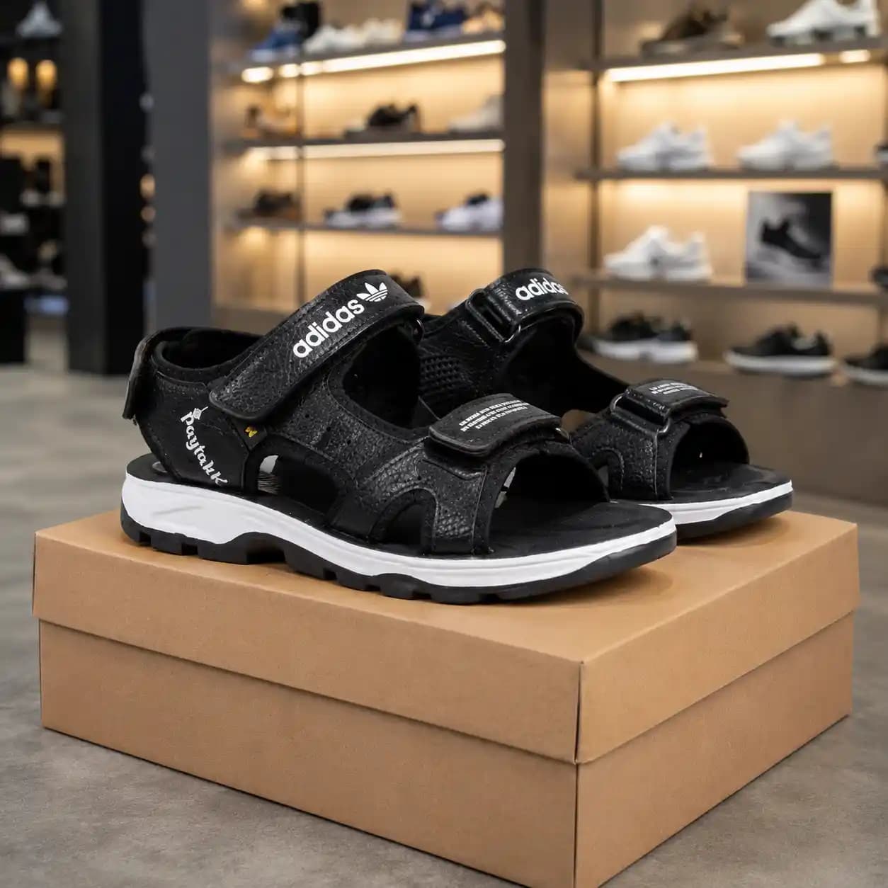 کفش صندل مردانه مدل Adidas-مشکی — تصویر ۹