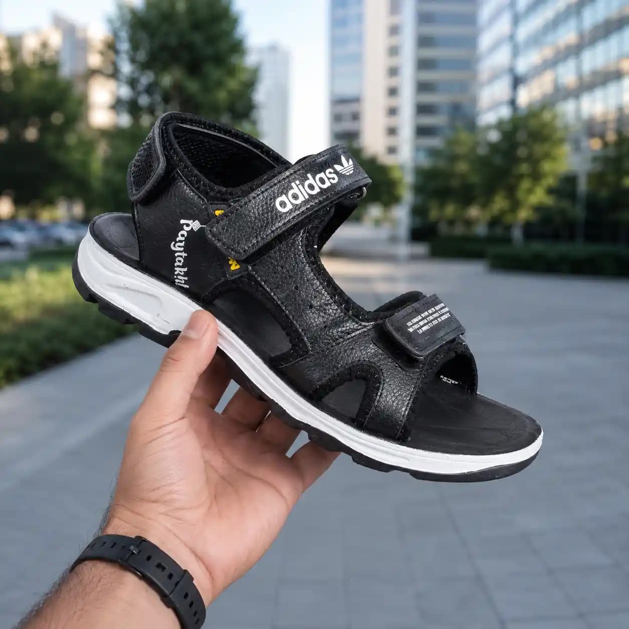 کفش صندل مردانه مدل Adidas-مشکی — تصویر ۵