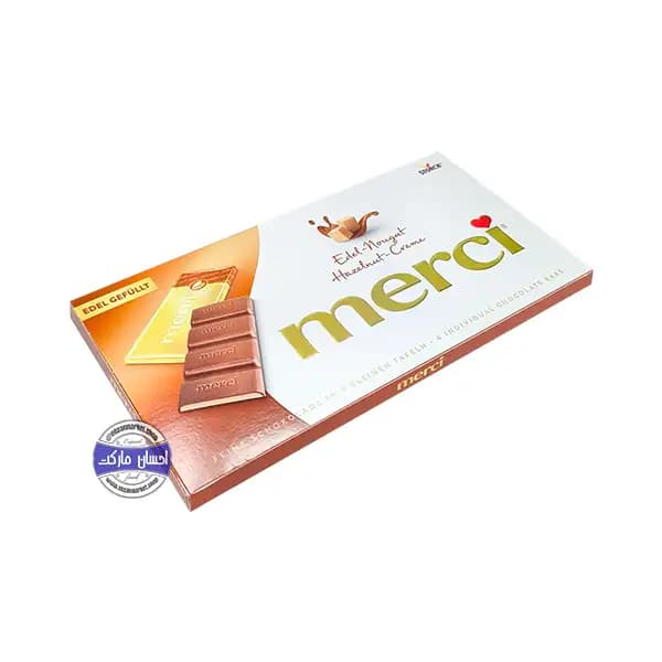 شکلات تابلتی مرسی با طعم نوقات کرم فندق 100 گرمی — تصویر ۲