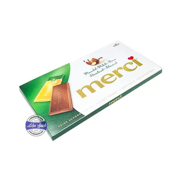 شکلات تابلتی مرسی با طعم فندق و بادام 100 گرمی — تصویر ۲