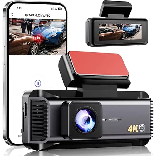 دوربین ثبت وقایع خودرو 2 لنزه 4K وای‌ فای‌ دار wifi مدل Dash Cam L36 DVR