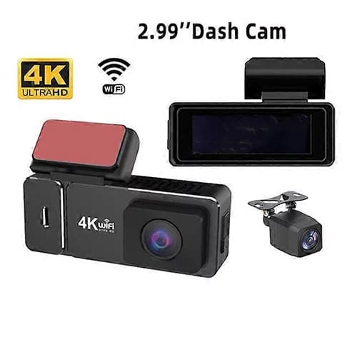دوربین ثبت وقایع خودرو 2 لنزه 4K وای‌ فای‌ دار wifi مدل Dash Cam L39 DVR — تصویر ۲