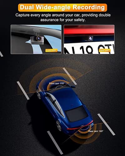 دوربین ثبت وقایع خودرو جلو و عقب 4K وای فای‌ دار مدل Dash Cam L33 DVR — تصویر ۸