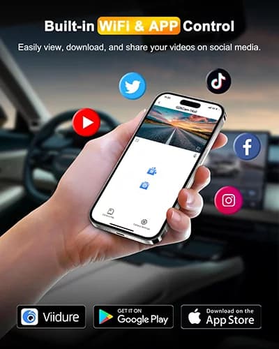 دوربین ثبت وقایع خودرو جلو و عقب 4K وای فای‌ دار مدل Dash Cam L33 DVR — تصویر ۳
