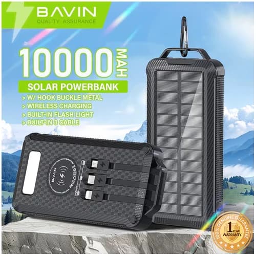 پاور بانک خورشیدی باوین ظرفیت 10000 میلیآمپر مدل BAVIN Y-PC1117 — تصویر ۷