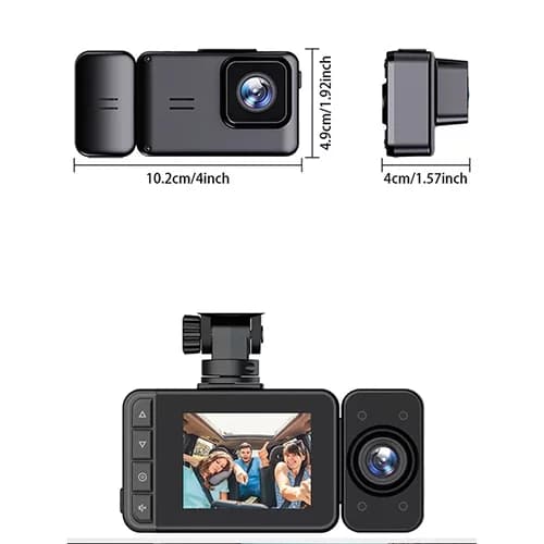 دوربین ثبت وقایع خودرو 3 لنز وای فای دار مدل 3CAMERAS DASH CAMERA — تصویر ۵