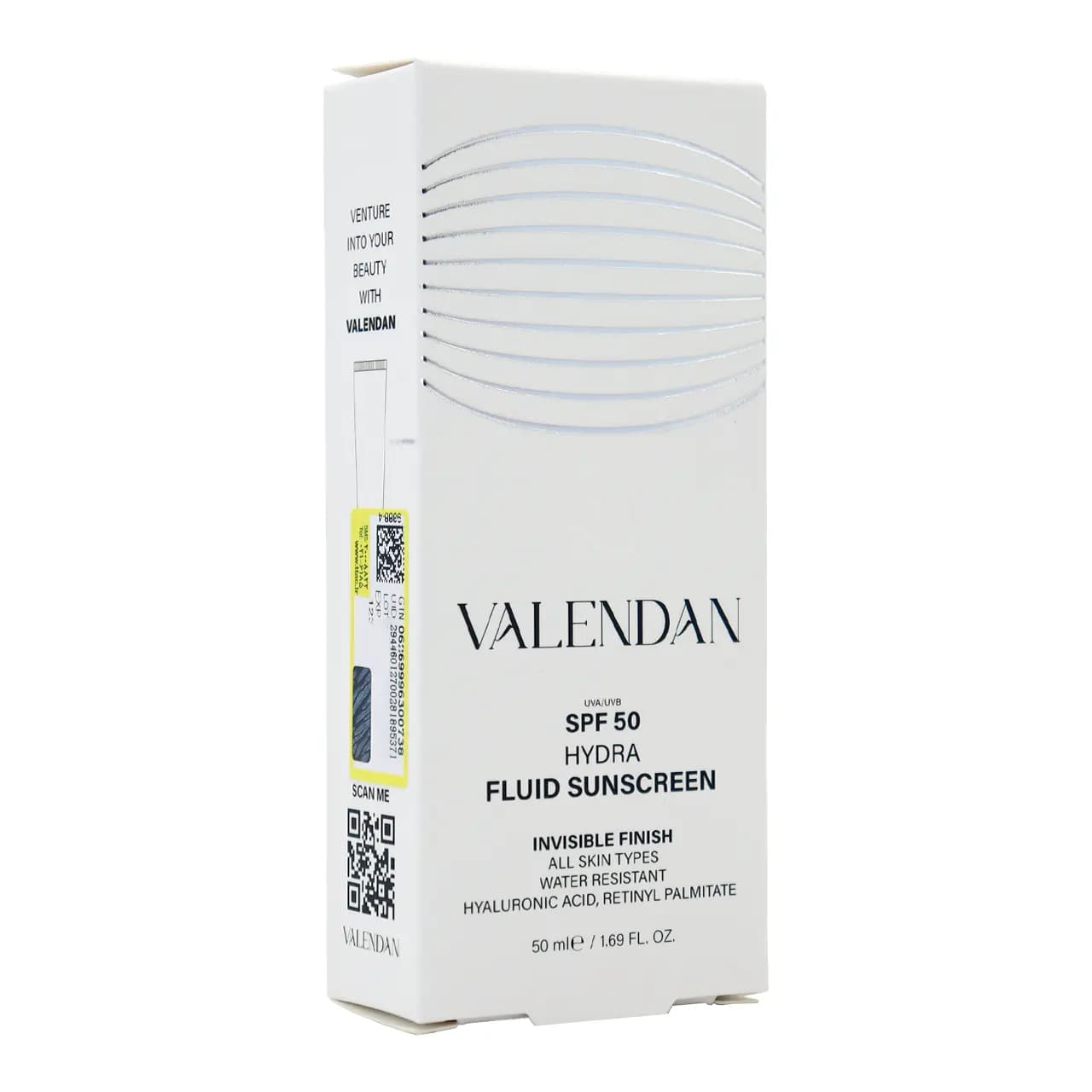 فلوئید ضدآفتاب آبرسان ولندان SPF 50 بی رنگ