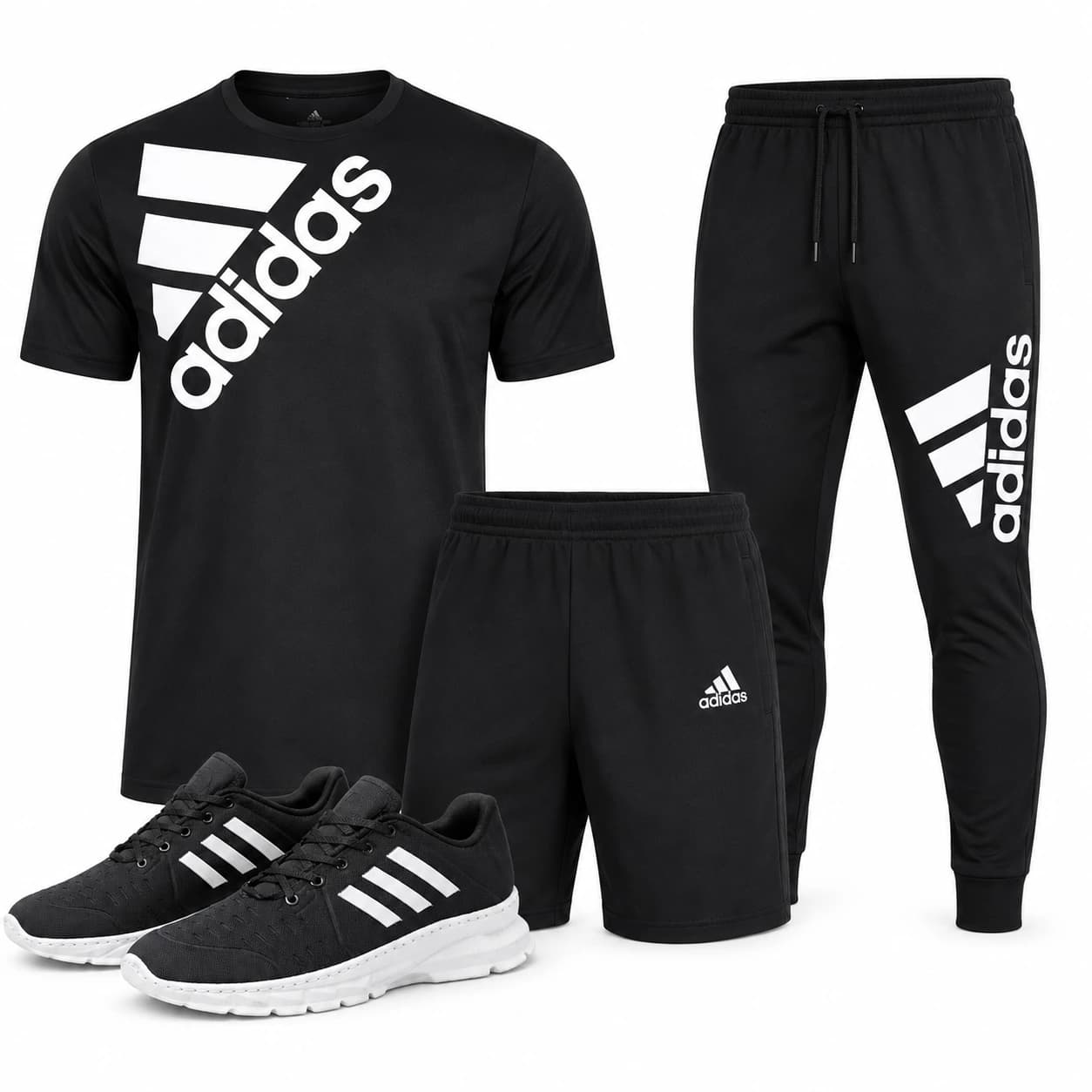پکیج ست سه تیکه Adidas مردانه مدل Tenesi کفش ورزشی مردانه مدل Alshen