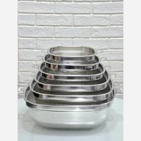 آبکش یونیک 6 پارچه لبه دار مربع | Unique Germany 6pcs — تصویر ۳