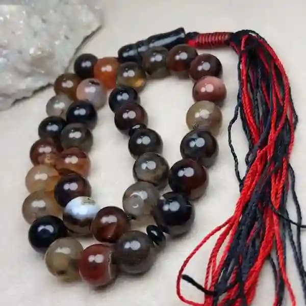 تسبیح 33 دانه عقیق سلیمانی کد 1485