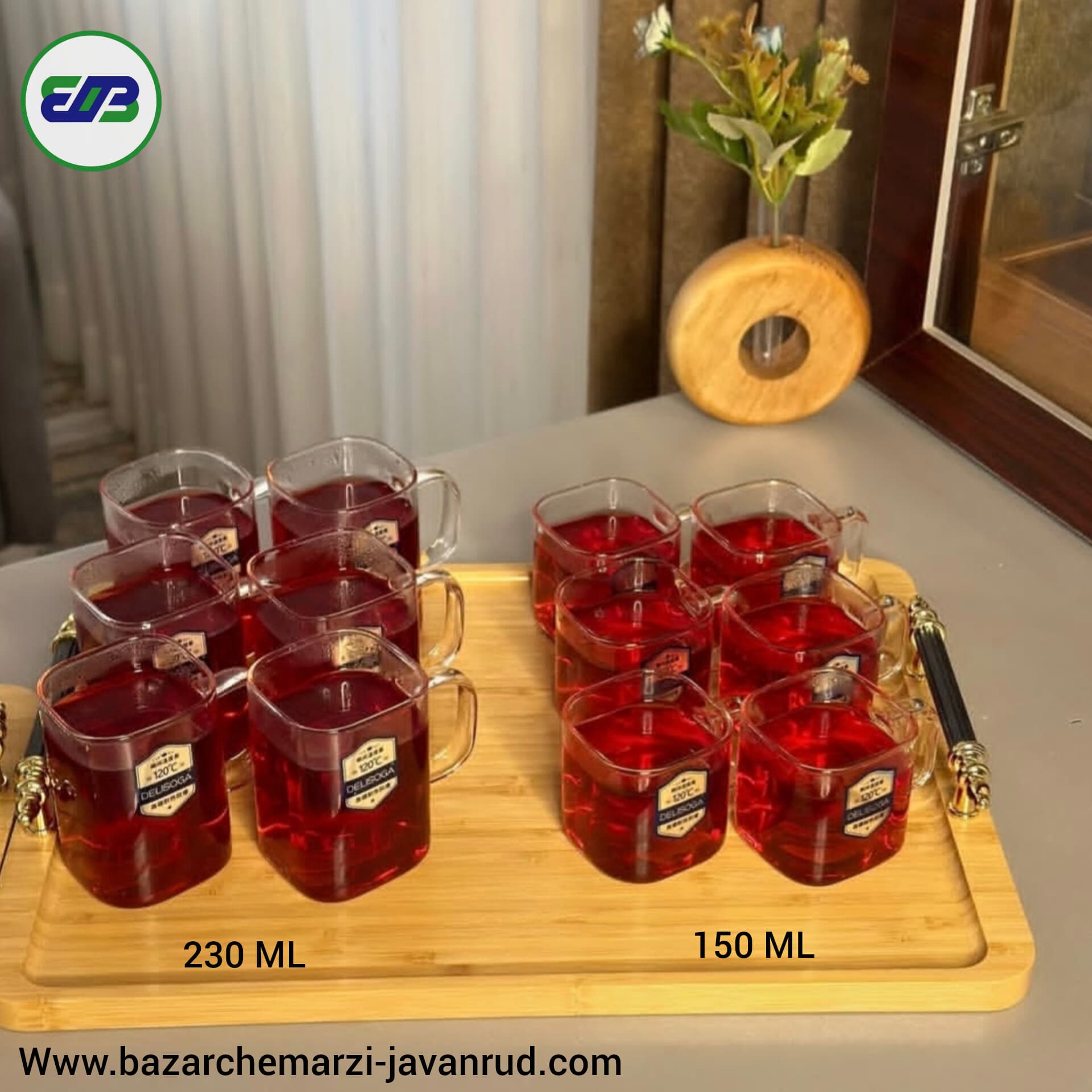 فنجان پیرکس مربع 150میل دلی | DELI
