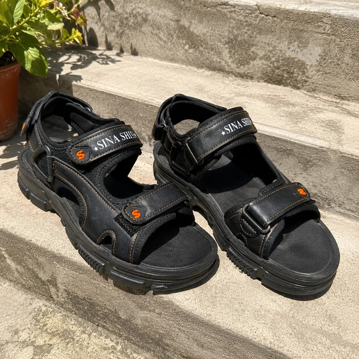 کفش صندل مردانه تابستانی مدل Sina Shoes -مشکی — تصویر ۷