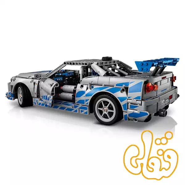 ساختنی لگو تکنیک سریع و خشن ماشین نیسان اسکایلاین جیتیآر 2 Fast 2 Furious Nissan Skyline GT-R (R34) 42210 — تصویر ۴