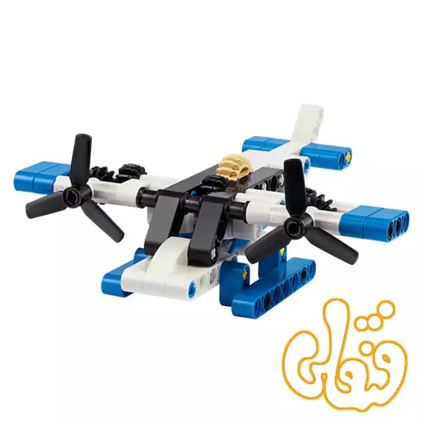 ساختنی لگو پولی‌بگ تکنیک هواپیمای دریایی سفید White Seaplane 30736 — تصویر ۲