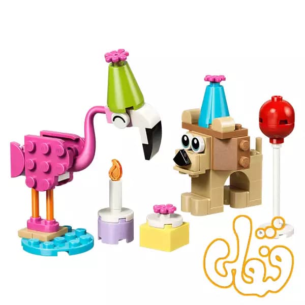 ساختنی لگو پولی‌بگ کریتور جشن تولد حیوانات ناز Cute Animal Birthday Party 30715 — تصویر ۲