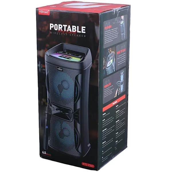 اسپیکر بلوتوثی کی برود KTS-2160 + میکروفون اصلی — تصویر ۳