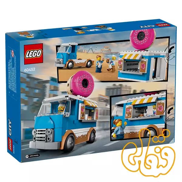 ساختنی لگو سیتی کامیون دونات Donut Truck 60452 — تصویر ۴