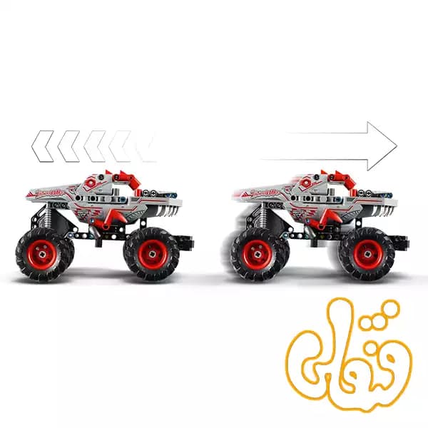 ساختنی لگو تکنیک ماشین عقب کش مانستر جم™ تاندرروآروس™ Monster Jam™ ThunderROARus™ 42200 — تصویر ۳